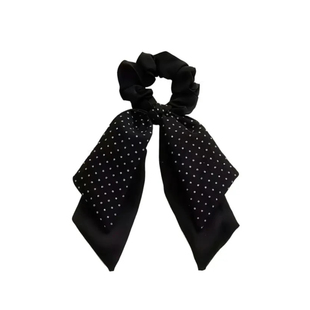 赵露思同款波点发带飘带发圈女2025年新款扎头发马尾发绳发饰头绳