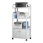 打印机置物架可移动多层简约复印机放置架办公室桌边落地文件整理