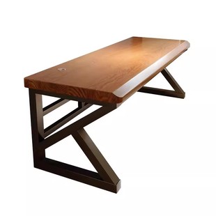 纯实木电脑桌台式家用办公桌卧室学生长条书桌学习写字桌子工作台