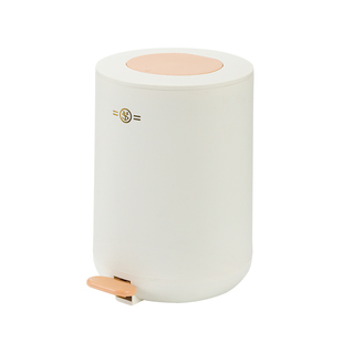 2023新款双开盖脚踩手按垃圾桶家用客厅厨房厕所卧室静音大号可爱