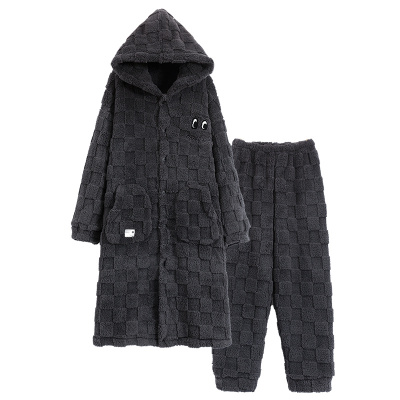 宜而爽冬季男士睡衣珊瑚绒家居服