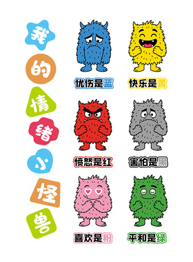 幼儿园心理角布置环创文化墙贴