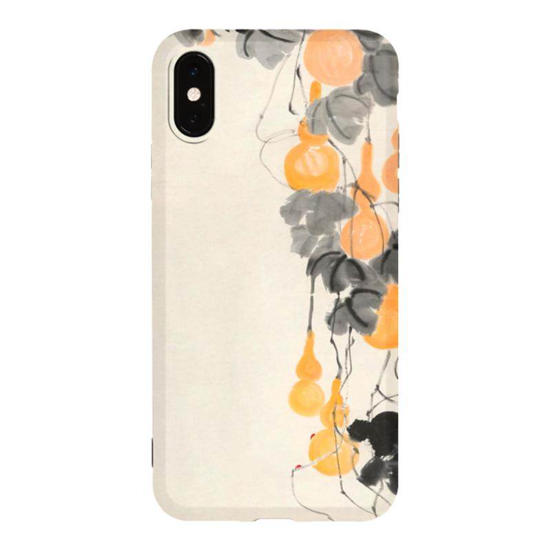 齐白石葫芦福禄水墨画创意吉祥小众手机壳适用iphone14华为pro小米vivo艺术plus作品16苹果max