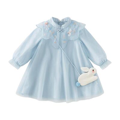 戴维贝拉女童国风汉服连衣裙