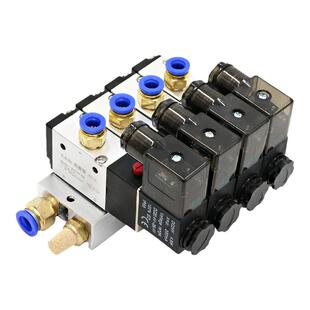 气动电磁控制阀组合3V210-08-NC电磁阀组阀座二位三通电子阀气阀