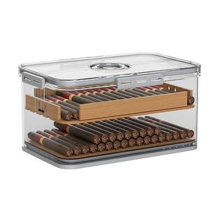 雪茄保湿盒雪松木箱柜醇化养烟盒加湿器大容量套装工具乐扣雪茄盒