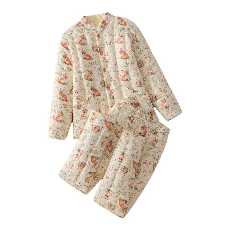 女士纯手工棉袄棉裤套装棉花棉服