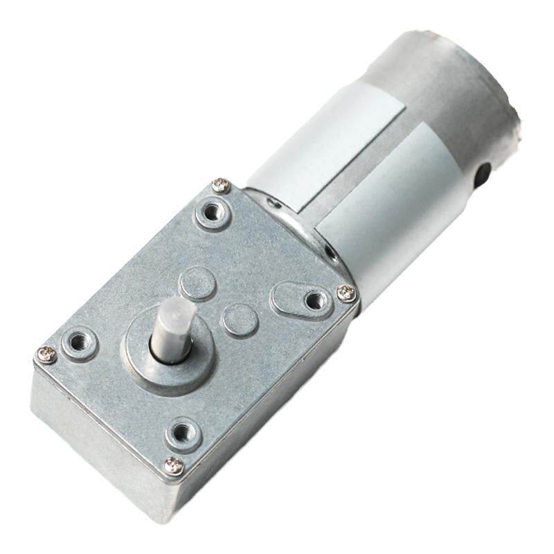 5840-555永磁有刷直流减速电机 12V24V涡轮蜗杆低速可调大扭力自