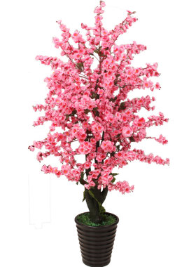 田园风假盆栽塑料桃花树仿真植物