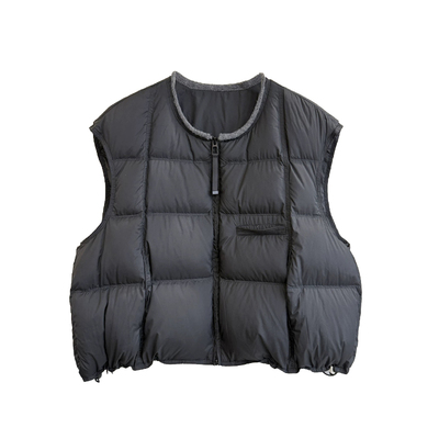 短款白鸭绒羽绒马甲女外穿秋冬季新款2025流行巨好看保暖马夹坎肩