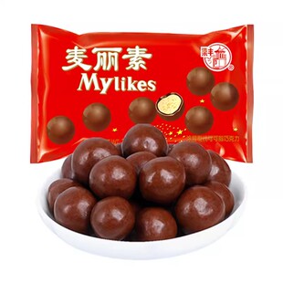 梁丰麦丽素夹心巧克力25g糖果儿童网红怀旧零食袋装（代可可脂）