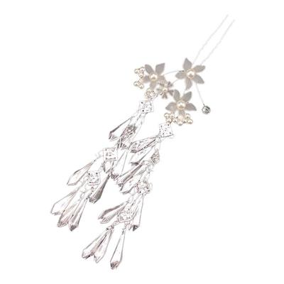 古风步摇百搭苗银简约发簪古风