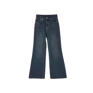 版型超牛~!显瘦不臃肿加绒微喇叭牛仔裤女秋冬新款高腰弹力长裤