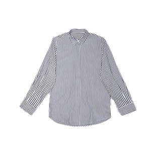 GOLDEN BARRY|金和百瑞26早春212504条纹刺绣精致百搭小衬衣女