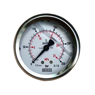 威卡WIKA压力表EN837-1德国进口耐震不锈钢测压液压表真空轴向表
