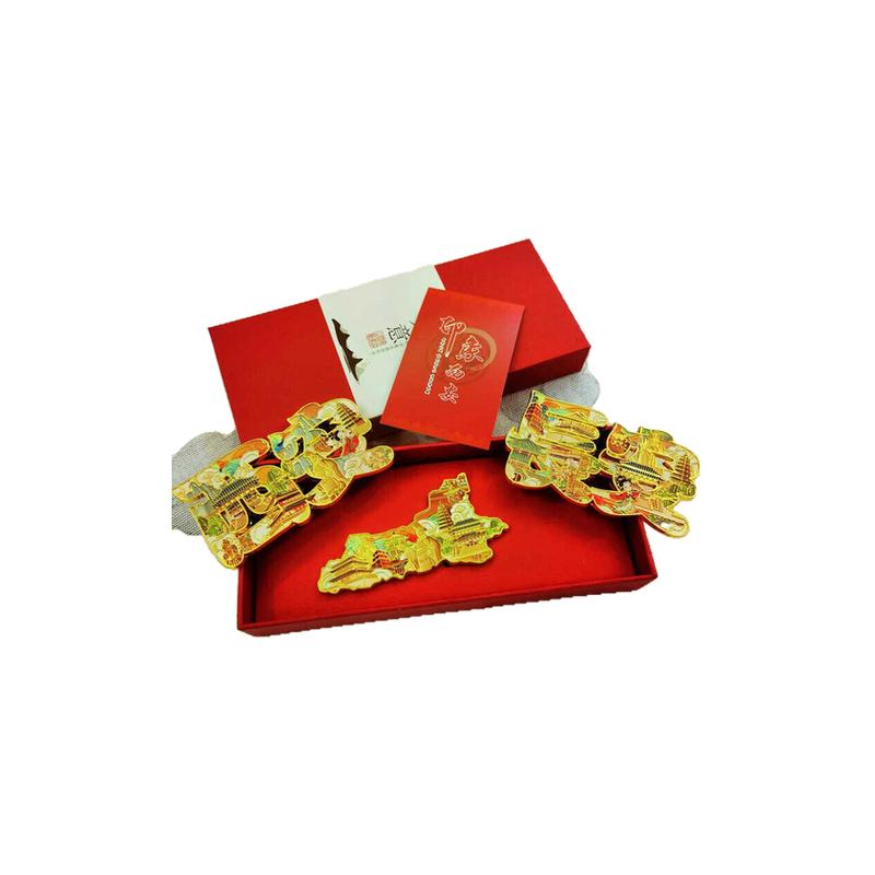 合金材质拼图景点西安文创纪念品