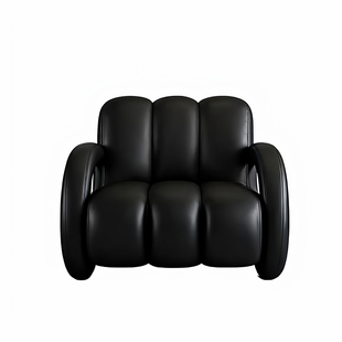 意式极简轻奢风设计师单人休闲椅客厅卧室阳台简约现代懒人沙发椅