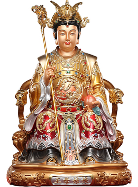【非遗联名】铜彩龟山金母神像