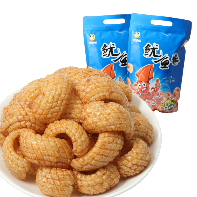 来伊份鱿鱼卷188g膨化食品零食