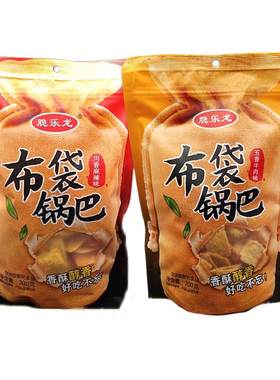 脆乐龙布袋锅巴牛排味川香麻辣味大包网红零食香酥烧烤脆锅巴