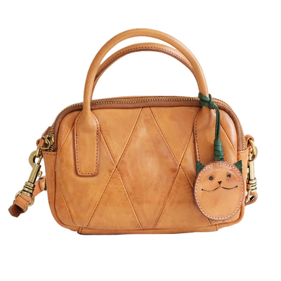 葱木法式小众质感复古手提小方包