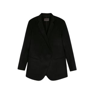 LESS冬季羊毛大衣女休闲简约宽松翻驳领毛呢西服外套2NA711870