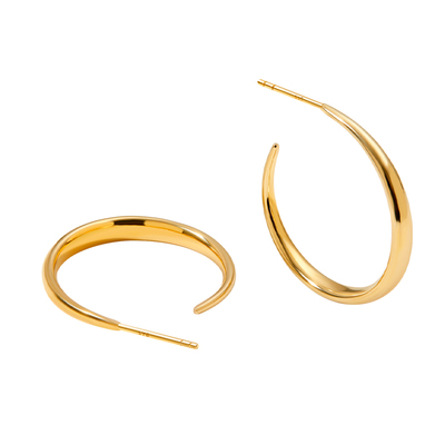 ULINE925纯银耳环hoop耳圈耳钉