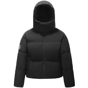 企鹅羽绒服鸭绒女短款2025秋冬新款通勤保暖面包服休闲连帽外套