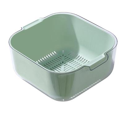 2024新款洗菜盆沥水篮厨房客厅家用菜篮子水果盘洗菜篮子淘米双层