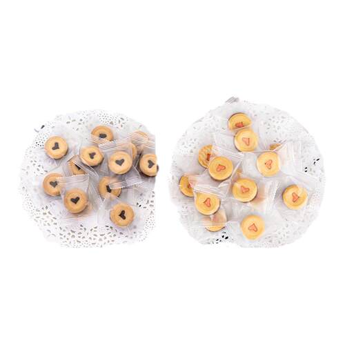 网红生日蛋糕摆件巧客芳爱心巧克力味夹心饼干220g蛋糕装饰零食