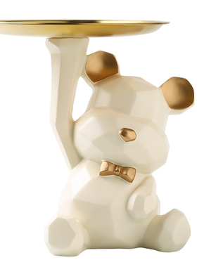 炫风暴力熊托盘收纳摆件新居礼品