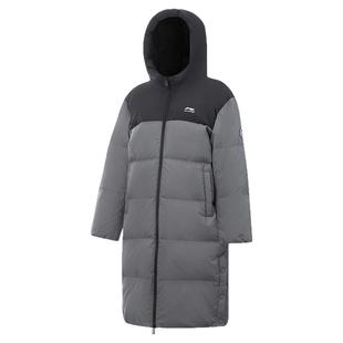 李宁儿童超长款御寒羽绒服2025新款冬季防泼水男童装加厚外套冬装