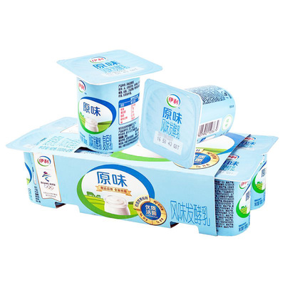 伊利八连杯酸奶原味16杯整箱