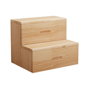 实木沙发凳脚踏双层脚踩凳可储物收纳储物凳简约现代客厅惊风家用