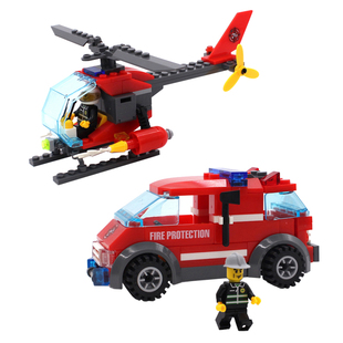 乐毅拼装积木益智力男孩子玩具城市工程车模型创意小颗粒拼图