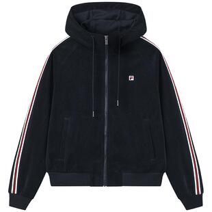 杨幂同款FILA斐乐官方女针织连帽外套26春新简约时尚休闲舒适上衣