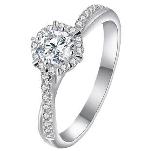 结婚戒指一对仿真莫桑对戒钻戒活口女戒求婚结婚拍照道具送女友