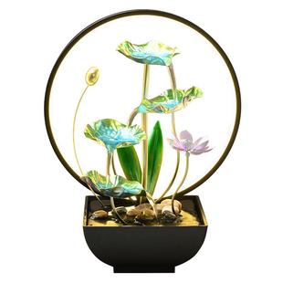 流水喷泉摆件客厅电视柜生财桌面乔迁新居水循环简约办公室加湿器