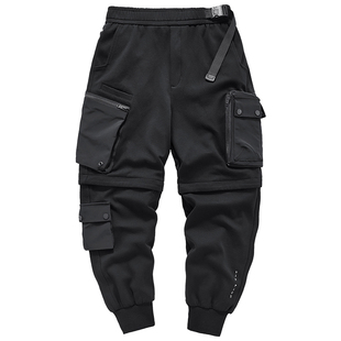 VIP重磅卫裤男机能多口袋工装裤潮牌可拆卸两节休闲运动束脚裤子