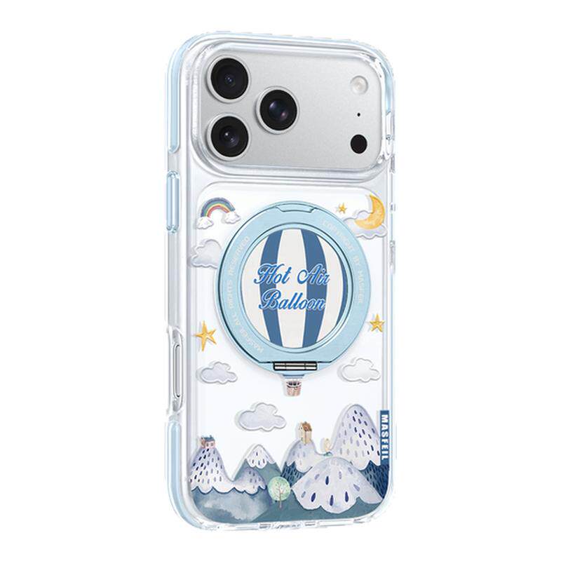ZHIZHE×热气球之旅适用iPhone17Promax手机壳新款ip15磁吸带支架Go8苹果16Pro保护套支点高级感13pm超薄女