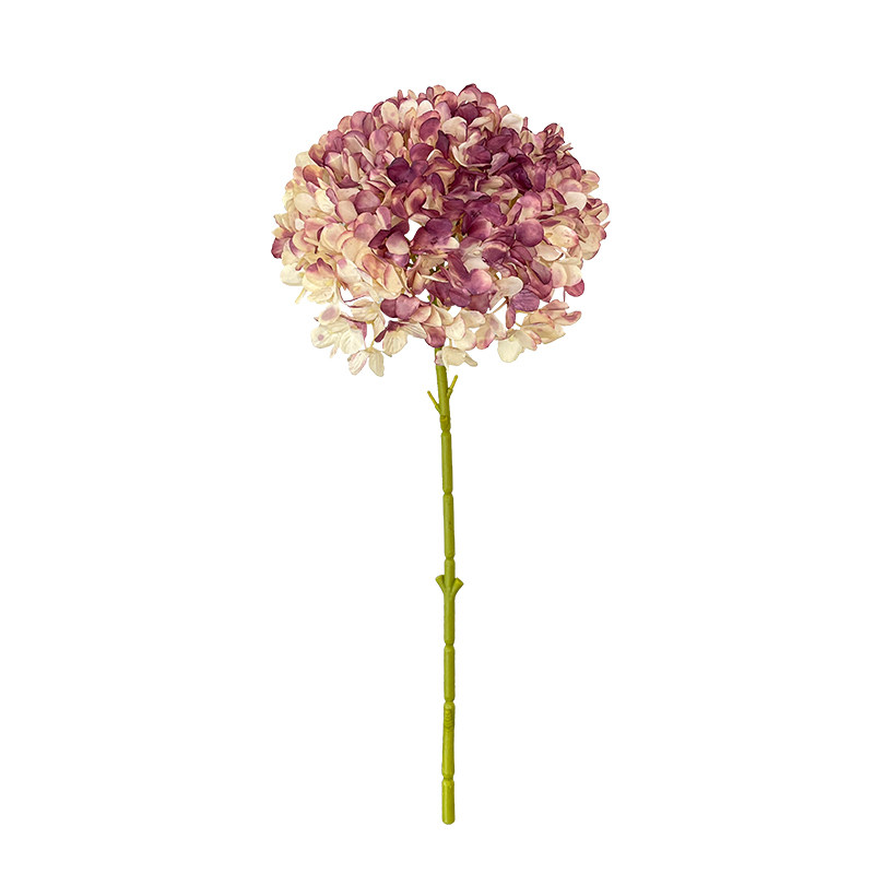 复古秋色烤边绣球假花仿真花摆设客厅装饰花艺摆件餐桌花摆花花束