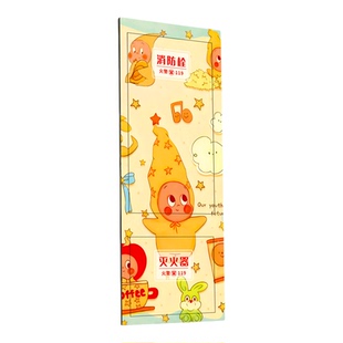 消火栓贴纸入户星星人消防栓箱柜门装饰画遮挡盖贴画电梯门水暖房