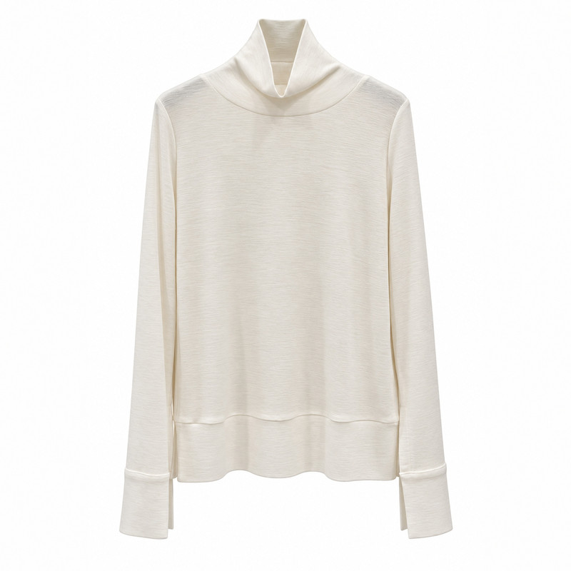 山阶【智感静奢】开衩水袖上衣100澳洲羊毛开衩袖针织衫毛衣女秋