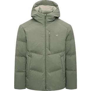 HLA/海澜之家曾舜晞同款羽绒服2025秋冬新保暖鹅绒连帽撞色外套男