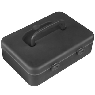 手提双层素描笔盒美术生画画专用大容量笔盒磨砂透明黑色铅笔收纳盒炭笔画笔工具绘画装素描速写铅笔盒子