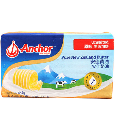 安佳新西兰淡味黄油面包饼干原料