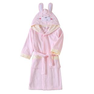 A类全棉儿童浴袍纯棉女童洗澡游泳男童中大童吸水浴衣可穿式浴巾