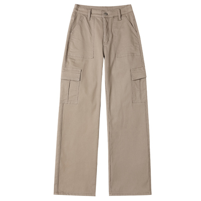 小个子美式阔腿工装裤女九分