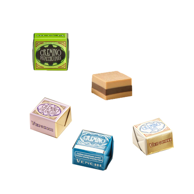 意大利Venchi闻绮开心果/黑巧/牛奶三层榛子丝滑手工巧克力散装