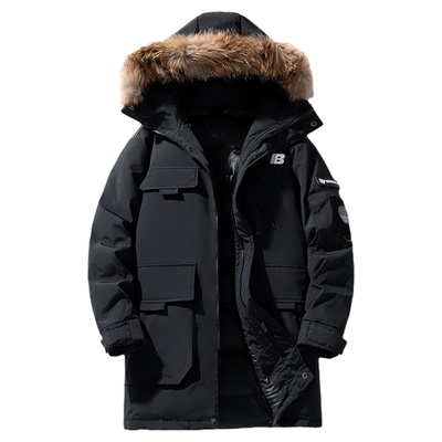 BOBBYABLEY工装85%鸭绒毛领中长